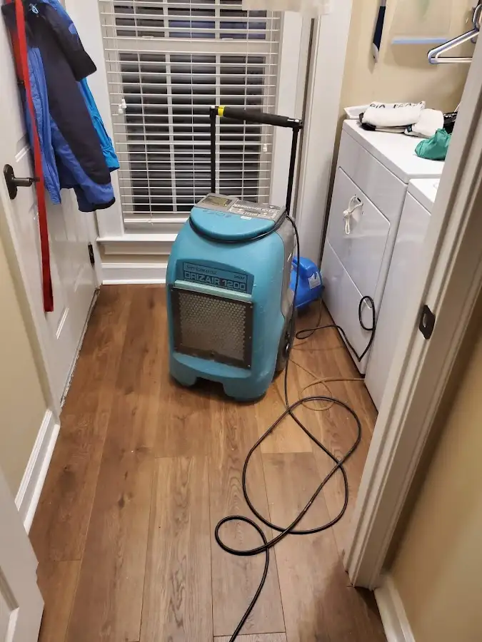 Commercial dehumidifier deployed for Flood Damage Cleanup in Larkfield-Wikiup
